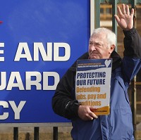 Coastguards strike against closures